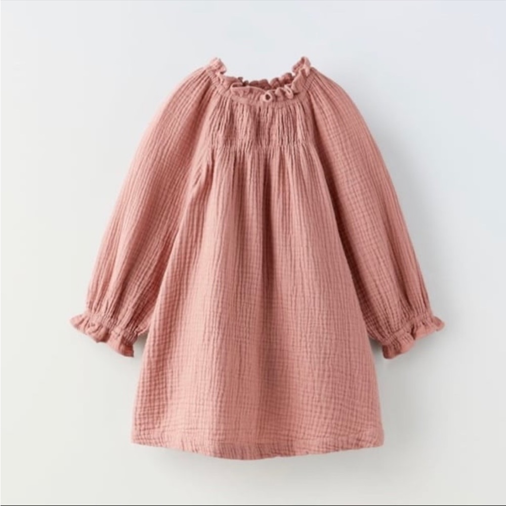 ZARA TEXTURED ELASTICIZED DRESS